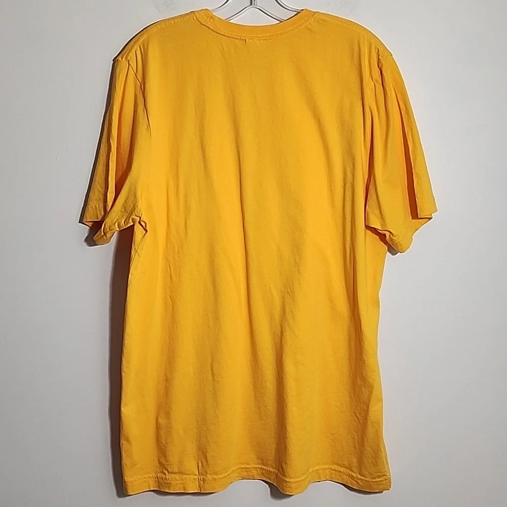 Bella Canvas Yellow Mustard Cat Outline Graphic T-Shirt Womans Size XL - Picture 3 of 6